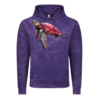 Cloud Purple sea turtle pink glitter Vintage Hoodie - Artiststas