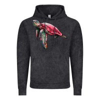 Vintage Black sea turtle pink glitter Vintage Hoodie - Artiststas