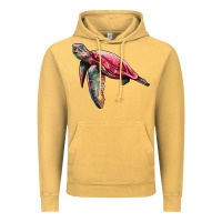 Vintage Mustard sea turtle pink glitter Vintage Hoodie - Artiststas