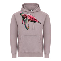 Vintage Zinc sea turtle pink glitter Vintage Hoodie - Artiststas
