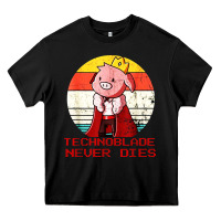 Black retro style technoblade merch cosplay Heavy Core Tee - artisFamous