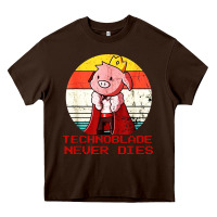 Chocolate Brown retro style technoblade merch cosplay Heavy Core Tee - artisFamous