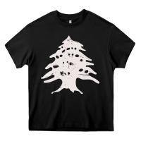 Black retro lebanon cedar  lebanese Heavy Core Tee - artisFamous