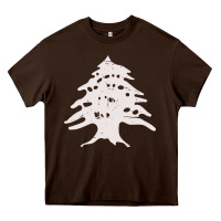 Chocolate Brown retro lebanon cedar  lebanese Heavy Core Tee - artisFamous