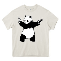 Cream banksy panda Heavy Core Tee - artisFamous