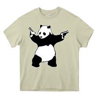 Mossy banksy panda Heavy Core Tee - artisFamous