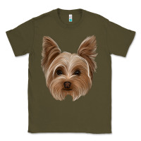 Army Green yorkie Classic Tee - Jasminsmagicworld