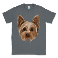 Charcoal Heather yorkie Classic Tee - Jasminsmagicworld