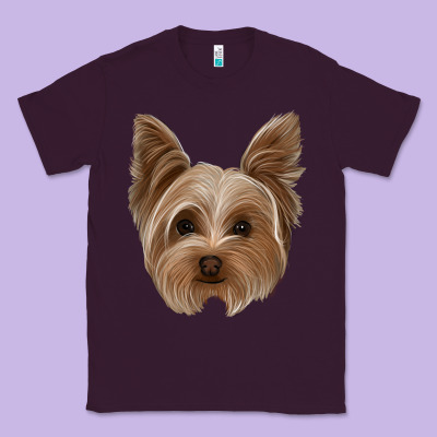 Yorkie Classic Tee Designed By Jasminsmagicworld