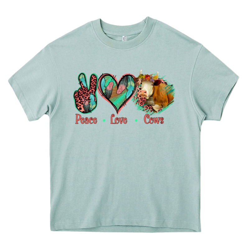 Peace Love Cows Heavy Core Tee by Jasminsmagicworld | Teevron