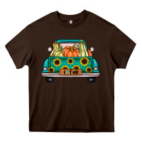 Chocolate Brown i love fall truck Heavy Core Tee - artisFamous