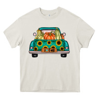 Cream i love fall truck Heavy Core Tee - artisFamous