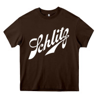 Chocolate Brown schlitz beer Heavy Core Tee - artisFamous