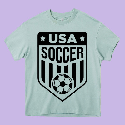 Soccer Team Heavy Core Tee Designed By Artisfamous