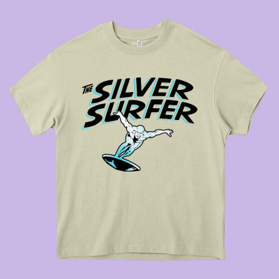Silver Surfer Heavy Core Tee Designed By Artisfamous