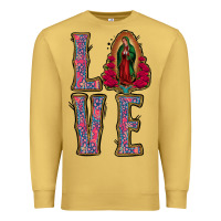 Antique Gold Love Lady Of Guadalupe Premium Sweatshirt - Jasminsmagicworld