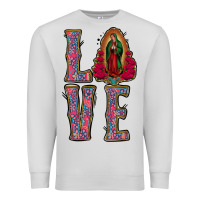 Dove Grey Love Lady Of Guadalupe Premium Sweatshirt - Jasminsmagicworld