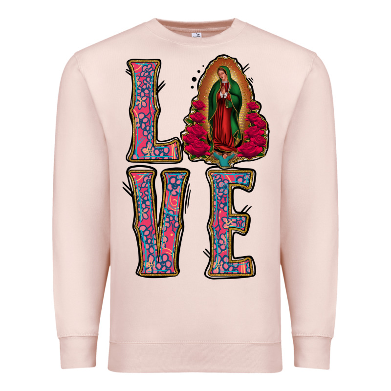 Love Lady Of Guadalupe Premium Sweatshirt by Jasminsmagicworld | Teevron