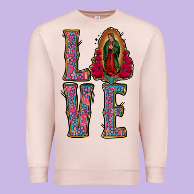 Love Lady Of Guadalupe Premium Sweatshirt Designed By Jasminsmagicworld