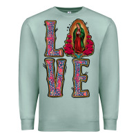 Seafoam Love Lady Of Guadalupe Premium Sweatshirt - Jasminsmagicworld