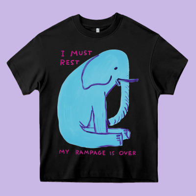 I Must Rest My Rampage Is Over Heavy Core Tee Designed By Artisfamous