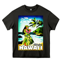 Asphalt hawaii hula girl Heavy Core Tee - artisFamous