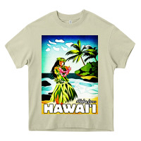 Mossy hawaii hula girl Heavy Core Tee - artisFamous