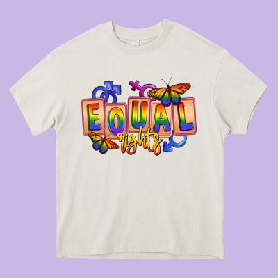 Equal Rights Heavy Core Tee Designed By Fadigitalartstudio