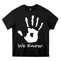 Black skyrim dark brotherhood we know hand novelty kids mens womens t shirt Heavy Core Tee - artisFamous
