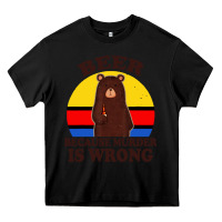 Black funny beer because murder is wrong for drinking men lover Heavy Core Tee - artisFamous