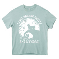 Arona i love horror movies and my corgi funny corgi Heavy Core Tee - artisFamous