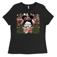 Black Little Miss Ladies Tee - CowhideDigitalArt