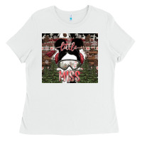 White Little Miss Ladies Tee - CowhideDigitalArt