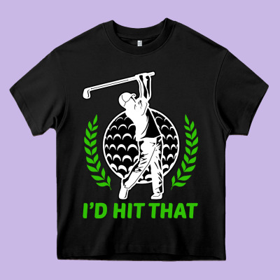 Id Hit That Funny Golfing Golf Heavy Core Tee Designed By Artisfamous