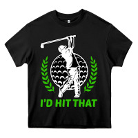 Black id hit that funny golfing golf Heavy Core Tee - artisFamous