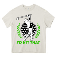 Cream id hit that funny golfing golf Heavy Core Tee - artisFamous