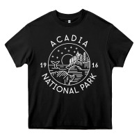 Black a.ca.di.a national park 1916 mai.ne bar harbor t sh Heavy Core Tee - artisFamous