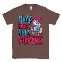 Chestnut Half Nurse Half Coffee Classic Tee - FaDigitalArtStudio
