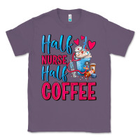 Lavender Half Nurse Half Coffee Classic Tee - FaDigitalArtStudio
