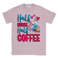 Lilac Half Nurse Half Coffee Classic Tee - FaDigitalArtStudio
