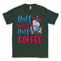 Sports Green Half Nurse Half Coffee Classic Tee - FaDigitalArtStudio