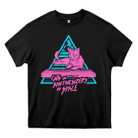 Black Cats on Synthesizers in Space Heavy Core Tee - artisFamous
