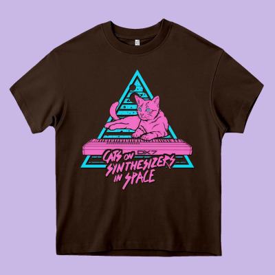 Cats On Synthesizers In Space Heavy Core Tee Designed By Artisfamous