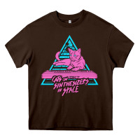 Chocolate Brown Cats on Synthesizers in Space Heavy Core Tee - artisFamous