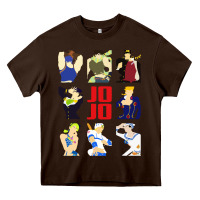 Chocolate Brown jojo adventure Heavy Core Tee - artisFamous