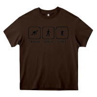 Chocolate Brown crawl walk spike volleyball Heavy Core Tee - artisFamous