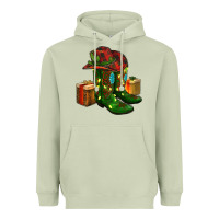 Matcha cowboy hat with boots christmas Heavyweight Hoodie - RanaPortraitStore