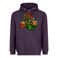 Plum cowboy hat with boots christmas Heavyweight Hoodie - RanaPortraitStore