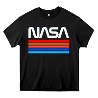 Black vintage retro nasa Heavy Core Tee - artisFamous