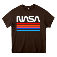 Chocolate Brown vintage retro nasa Heavy Core Tee - artisFamous